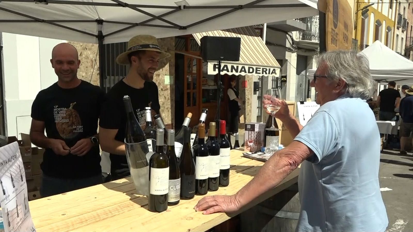 Una de les paradetes de la Mostra de Vins Terres dels Alforins