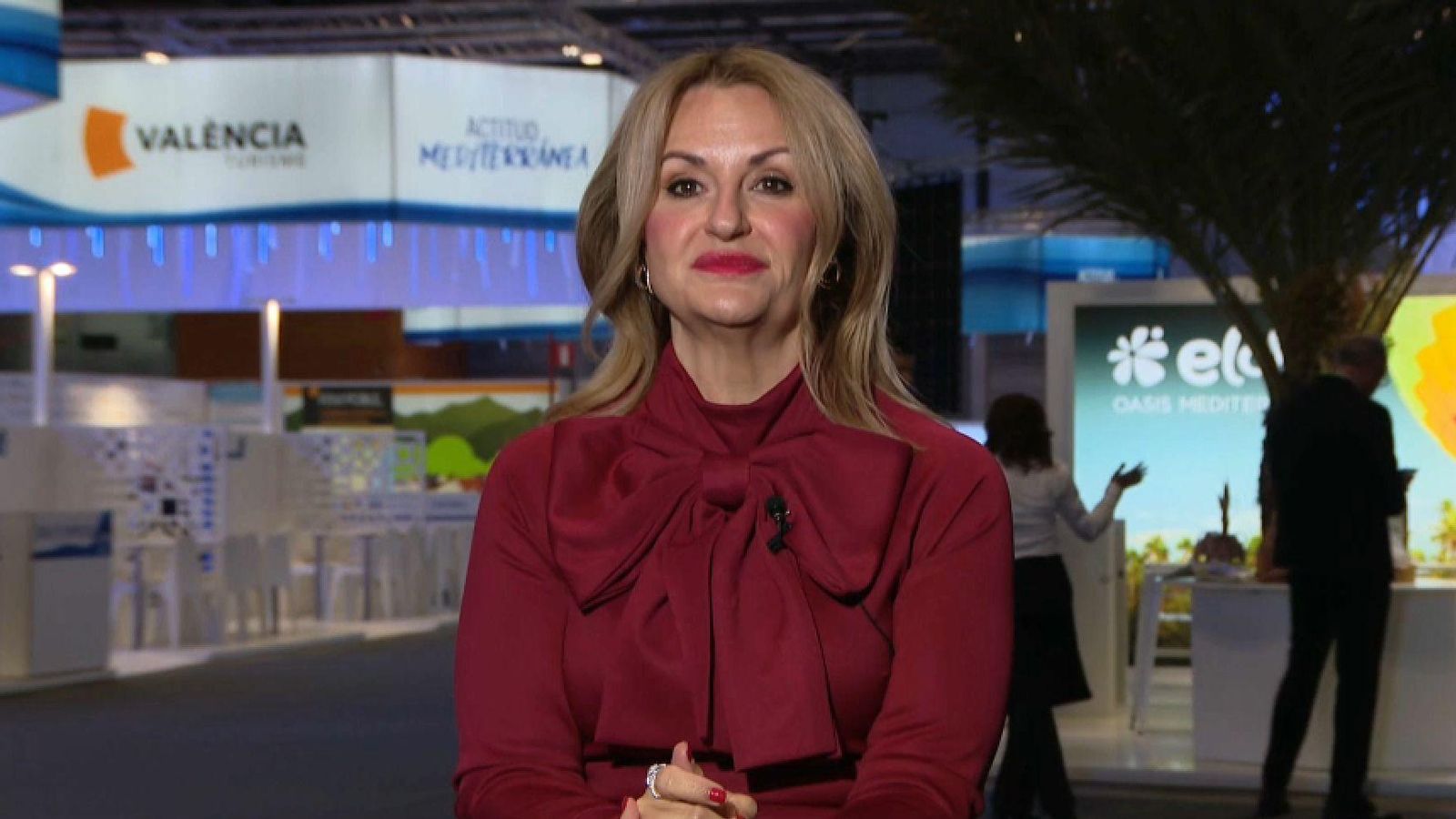 La consellera d'Innovació, Indústria, Comerç i Turisme Núria Montes en una connexió des de Fitur