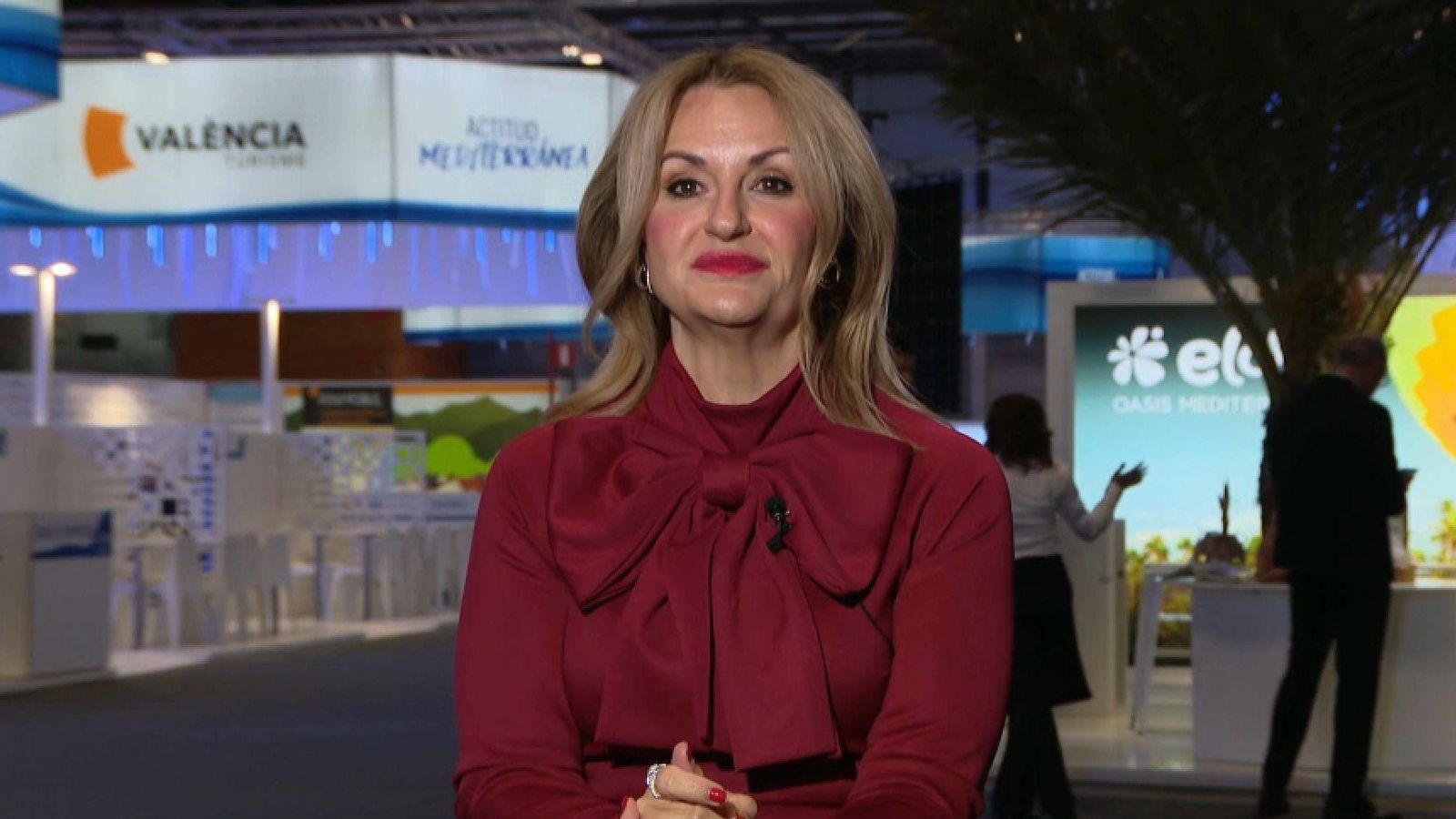 La consellera d'Innovació, Indústria, Comerç i Turisme Núria Montes en una connexió des de Fitur