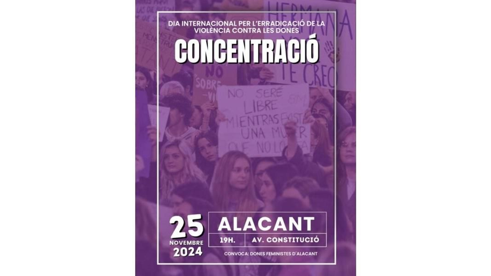 Cartell de la manifestació del 25N a Alacant