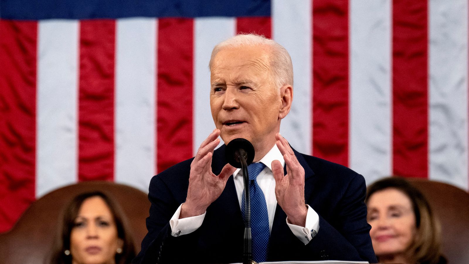 El president dels Estats Units, Joe Biden, pronuncia el discurs sobre l'estat de la Unió en una sessió conjunta del Congrés en el Capitoli dels Estats Units a Washington