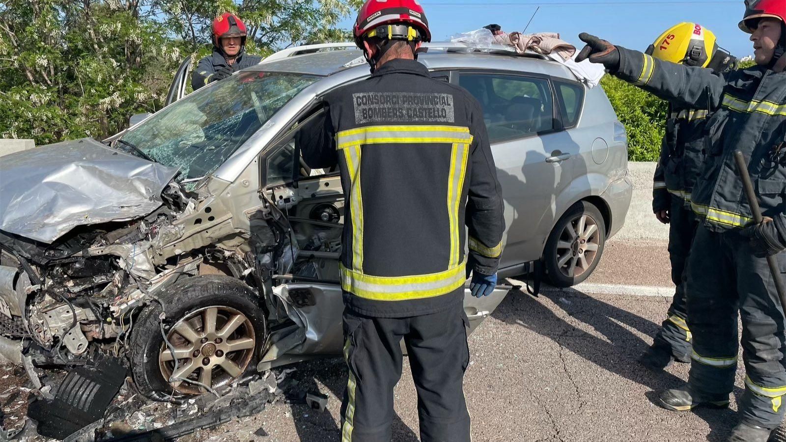 Imatge de l'accident a l'N-340 en Alqueries