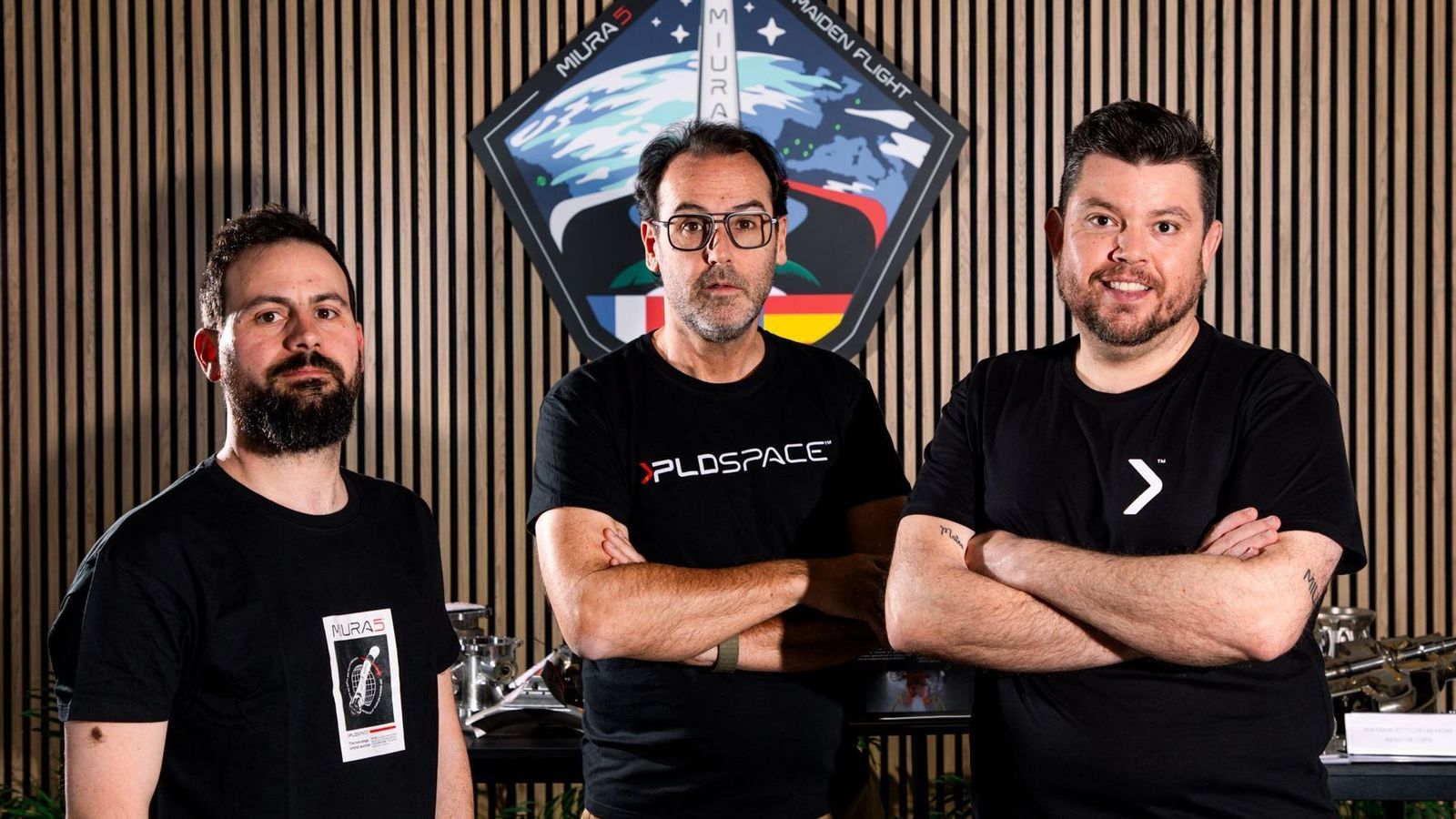 Els dirigents de PLD Space a la seu d'Elx