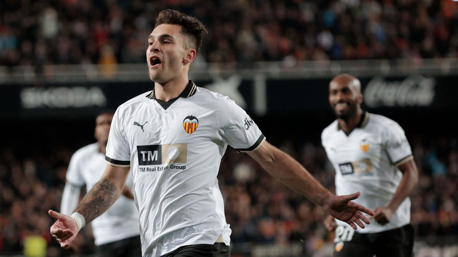 Hugo Duro celebra el gol