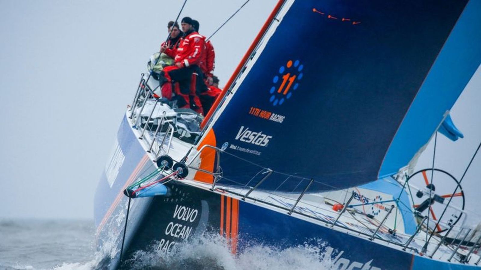 Un vaixell veler en la Volvo Ocean Race 2018