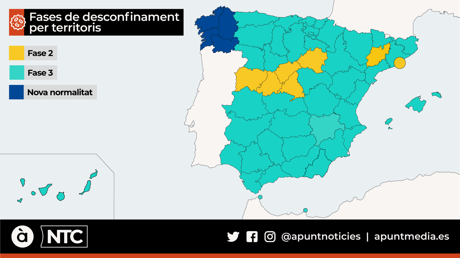 Fases de desconfinament per territoris