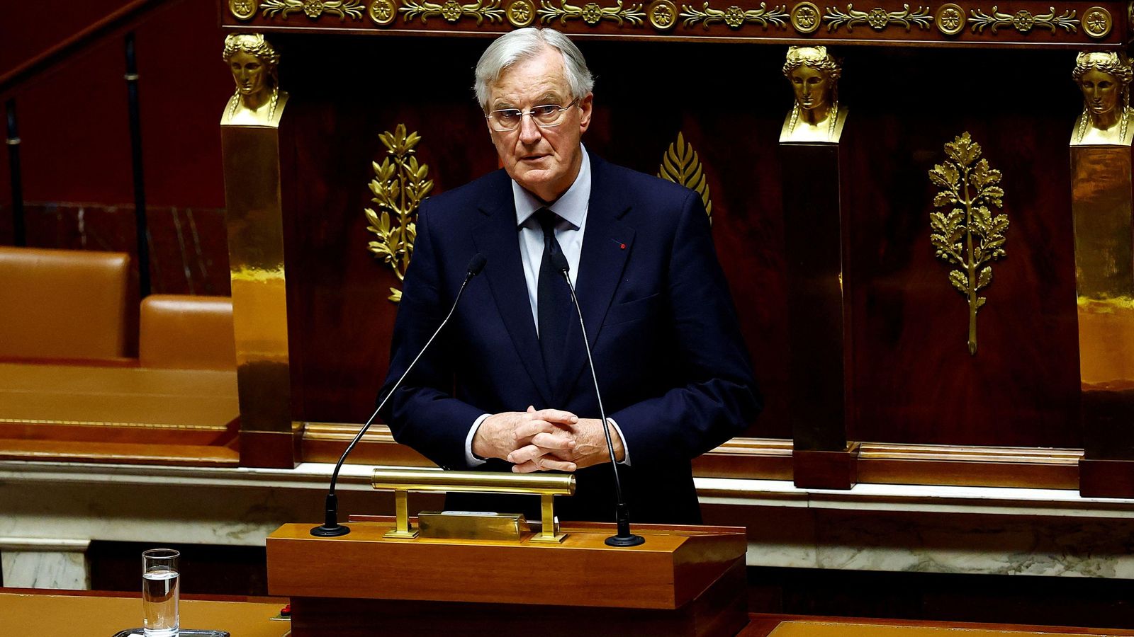 El primer ministre francés, Michel Barnier, en l'Assemblea Nacional