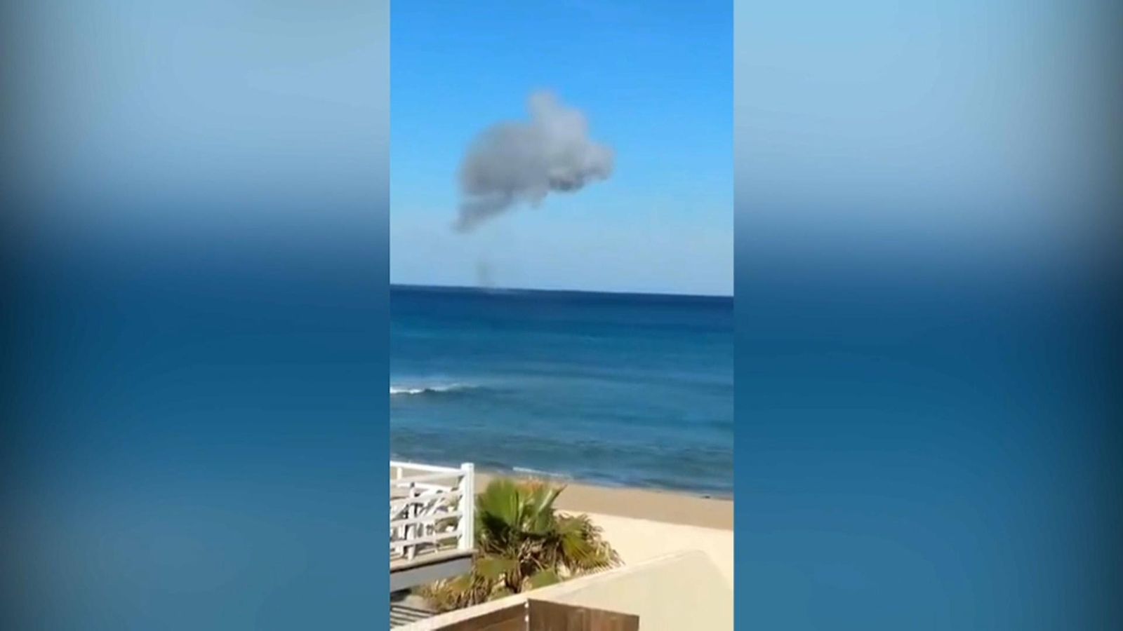 Mor el pilot d\'un avió militar en estavellar-se enfront de La Manga del Mar Menor