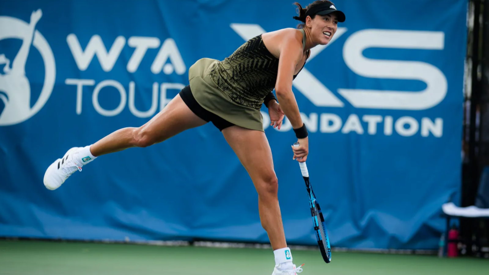 Muguruza, durant el partit