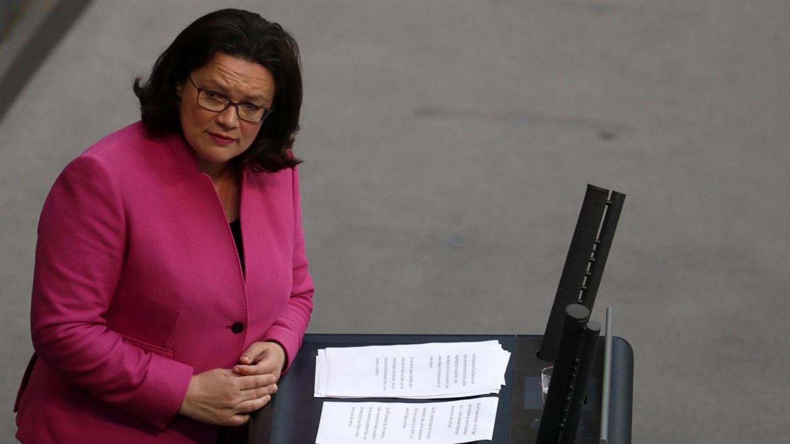 La líder del Partit Socialdemòcrata alemany, Andrea Nahles