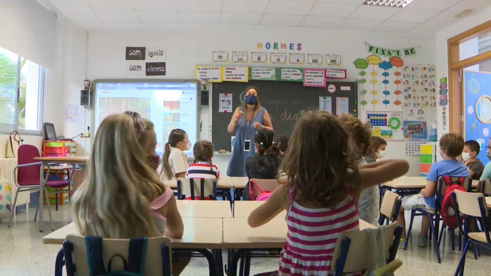 Una imatge d'arxiu d'una classe en una escola valenciana