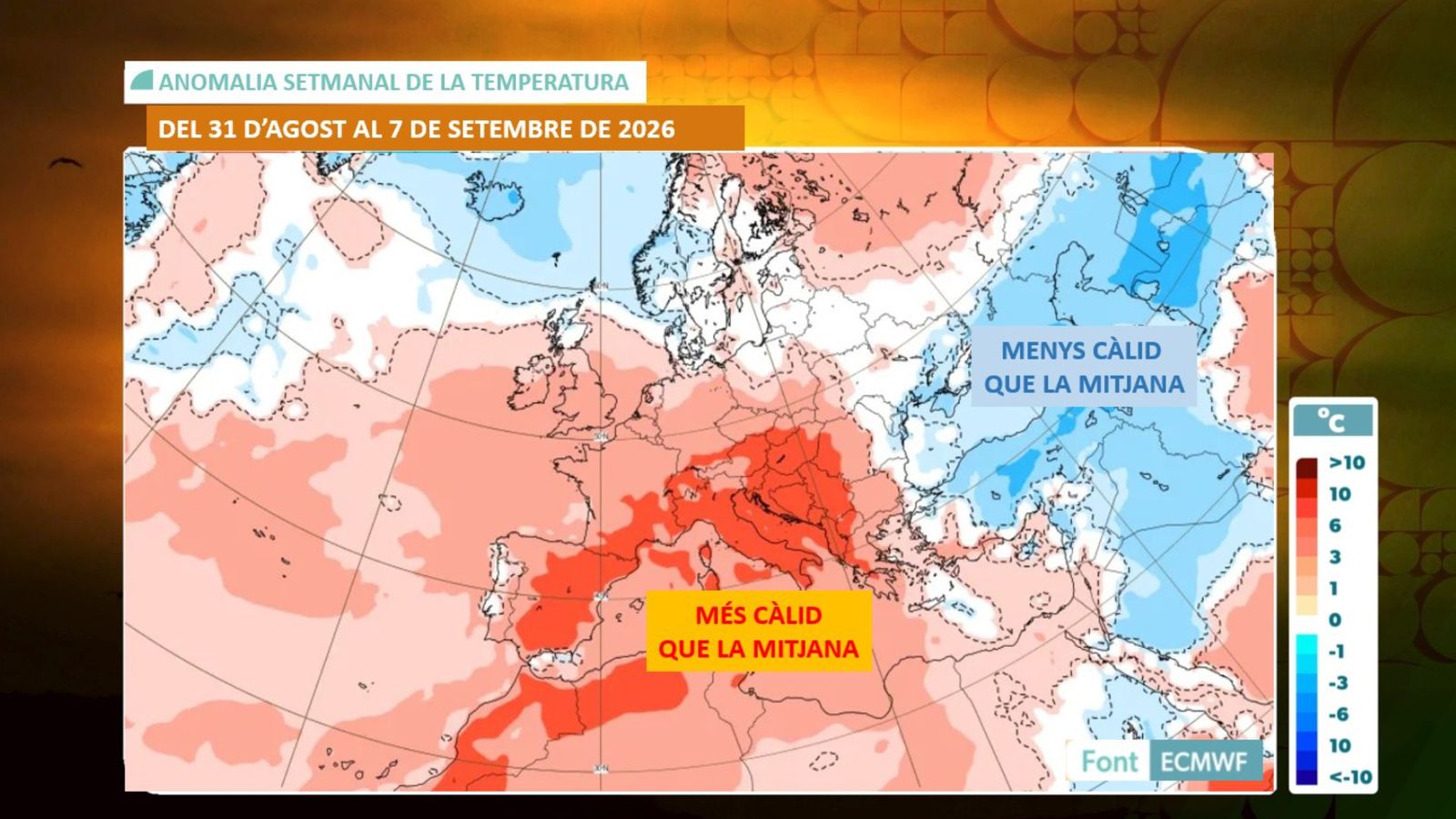 ANOMALIA DE LA TEMPERATURA DEL 31 D'AGOST AL 7 DE SETEMBRE