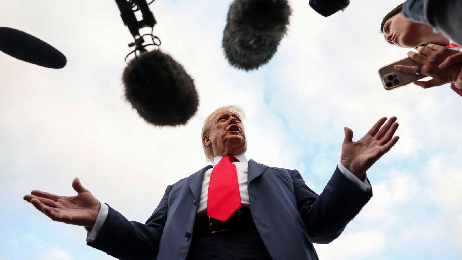 Trump a l'arribada a Escòcia