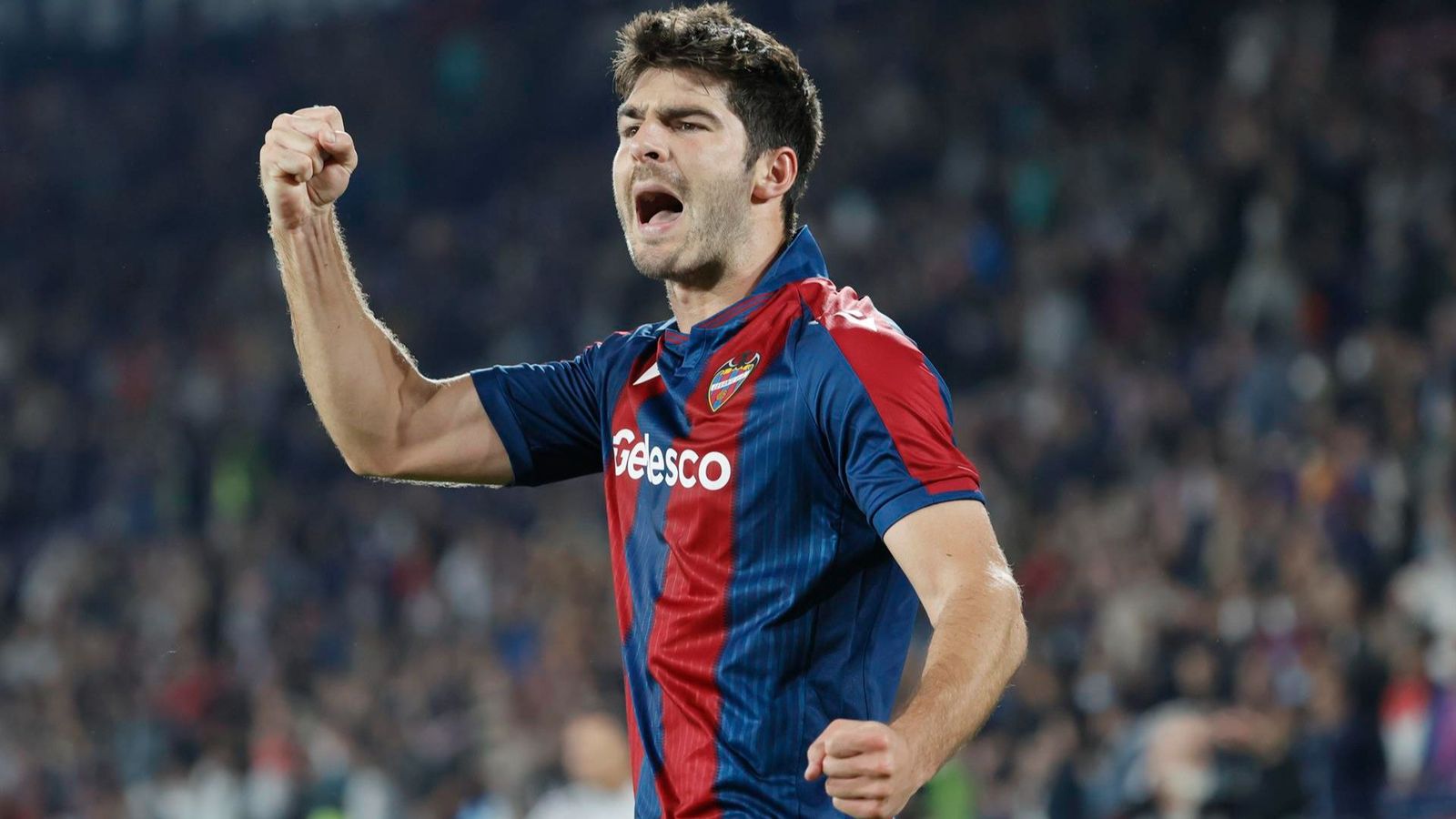 Melero celebra el gol de la victòria