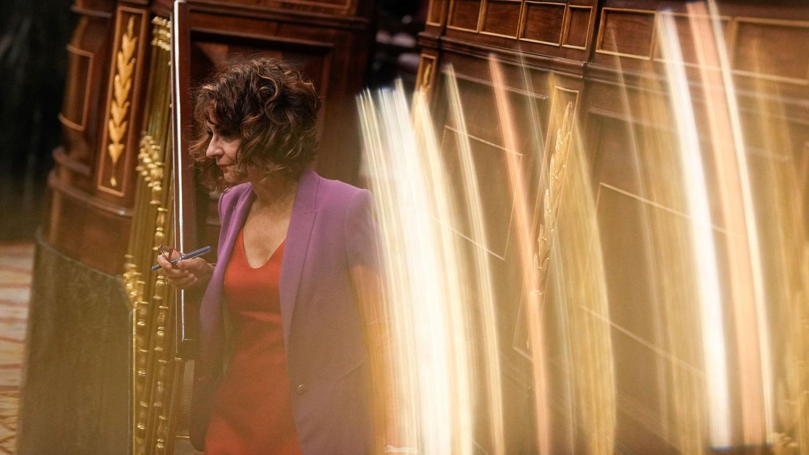 La ministra d'Hisenda, María Jesús Montero, en el ple del Congrés el passat 23 de juliol