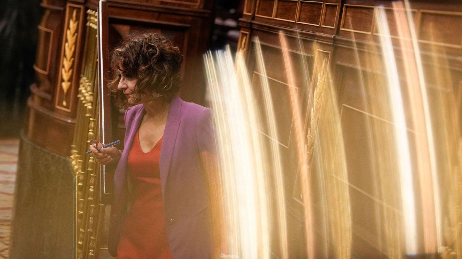 La ministra d'Hisenda, María Jesús Montero, en el ple del Congrés el passat 23 de juliol