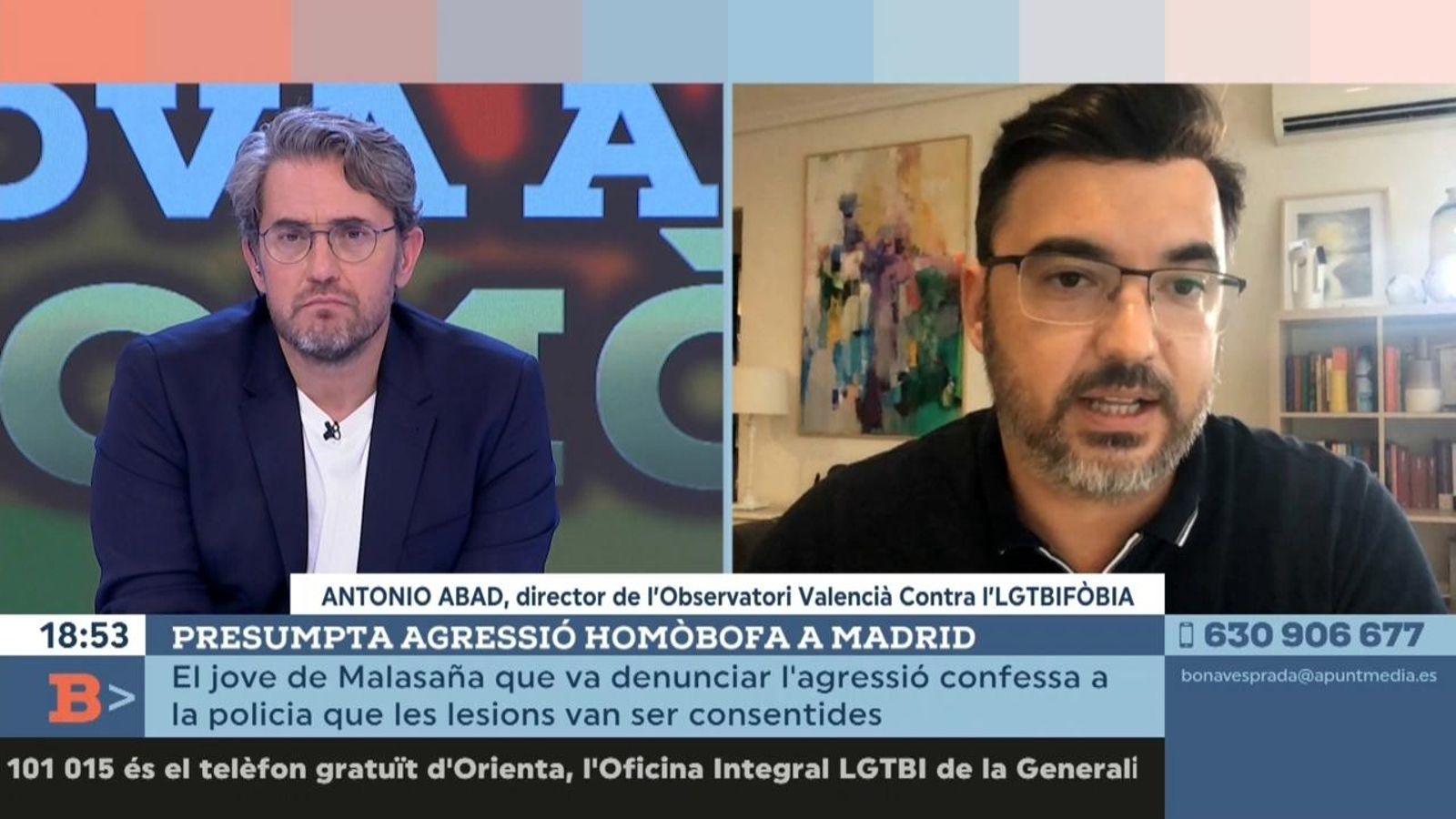 Entrevista a Toño Abad en Bona vesprada