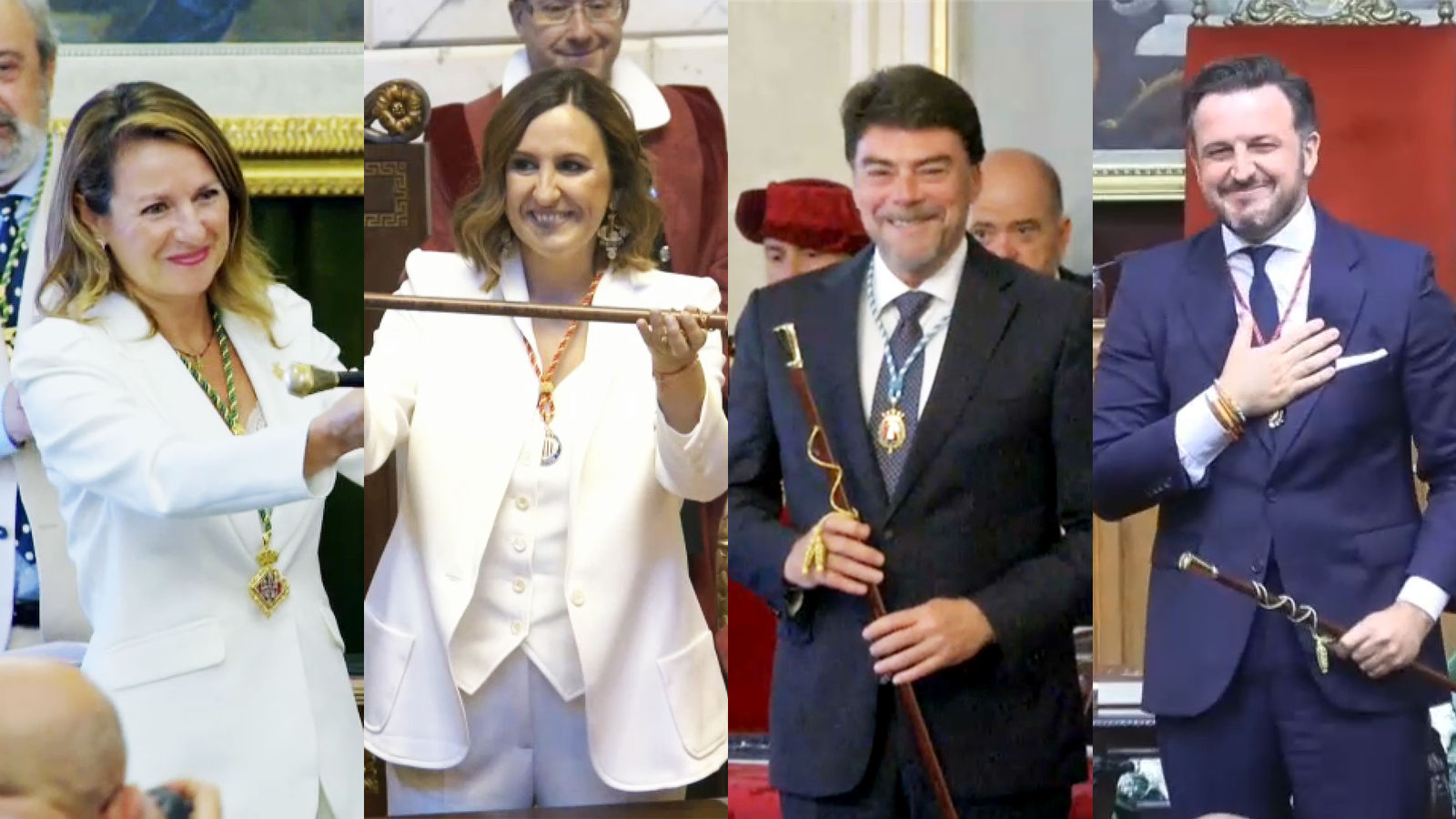 Nous alcaldes i alcaldesses de les quatre principals ciutats valencianes: Castelló, València, Alacant i Elx