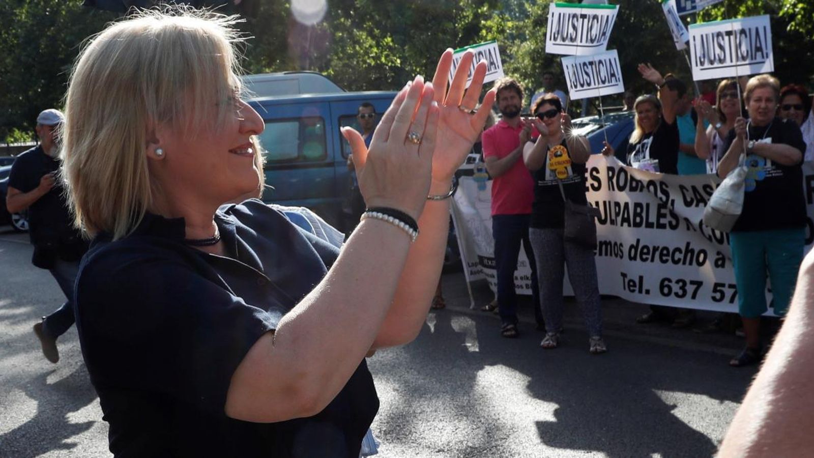 Inés Madrigal, a l'arribada a l'Audiència Provincial de Madrid
