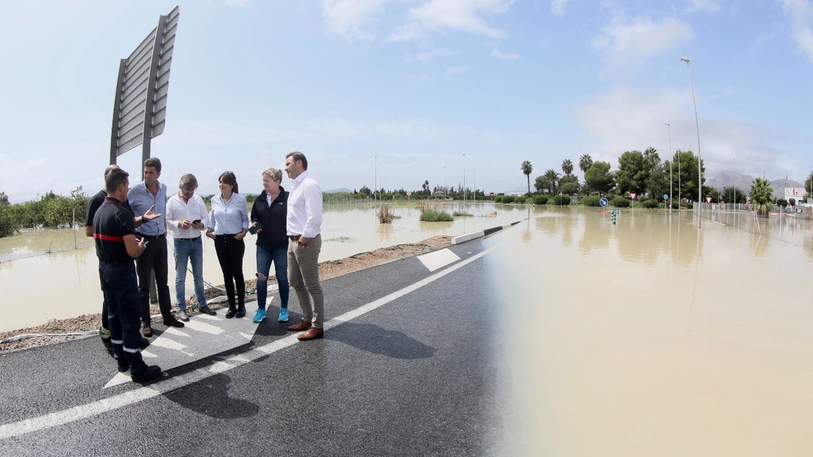 Carlos Mazón, durant la visita a Oriola i a la zona de la Vega Baixa afectada pel temporal
