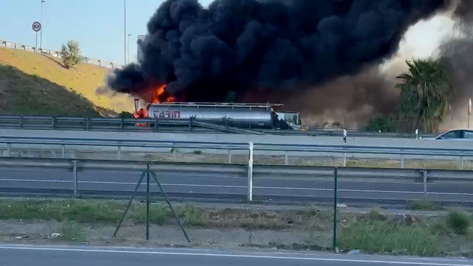 Camió incendiat A3