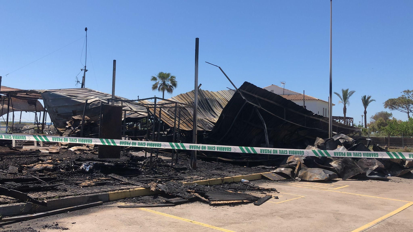 Els barets han quedat totalment calcinats