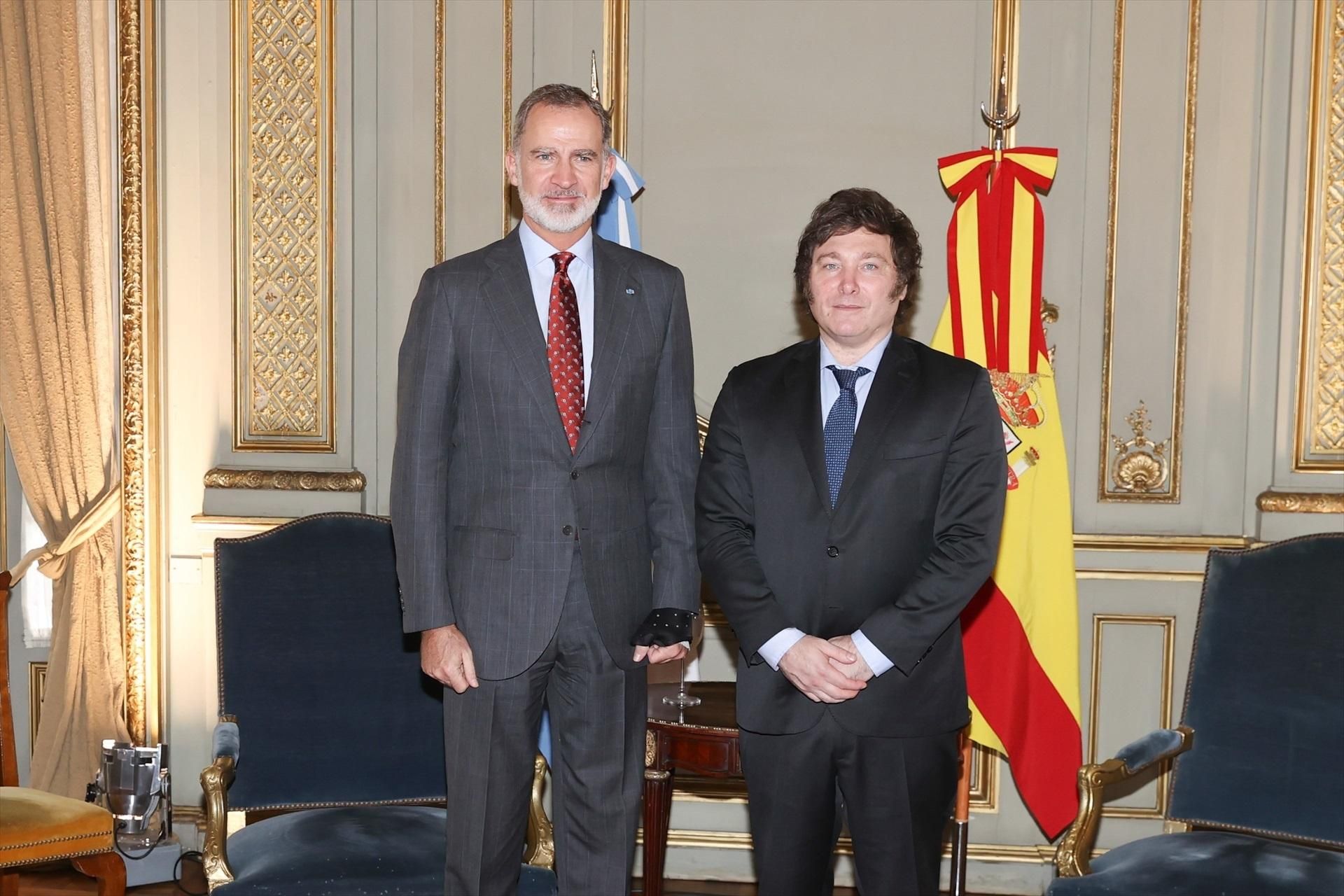El rei Felip VI es reuneix per primera vegada amb el president electe d'Argentina El rei Felip VI es reuneix per primera vegada amb el president electe d'Argentina