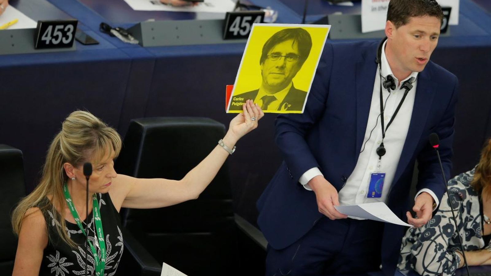 L'eurodiputat del Sinn Féin Matt Carthy, aquest dimarts al Parlament Europeu