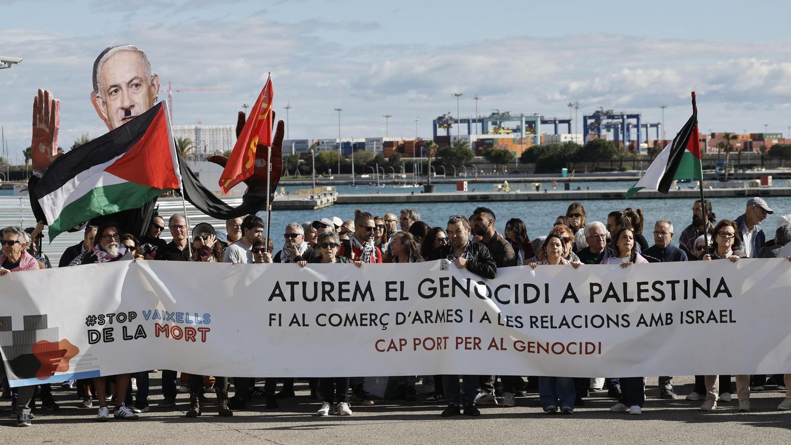 La Xarxa Solidària contra l’Ocupació de Palestina (Rescop) celebra este dissabte a València una concentració amb el lema “Cap port per al genocidi. Embargament integral d’armes i combustibles”