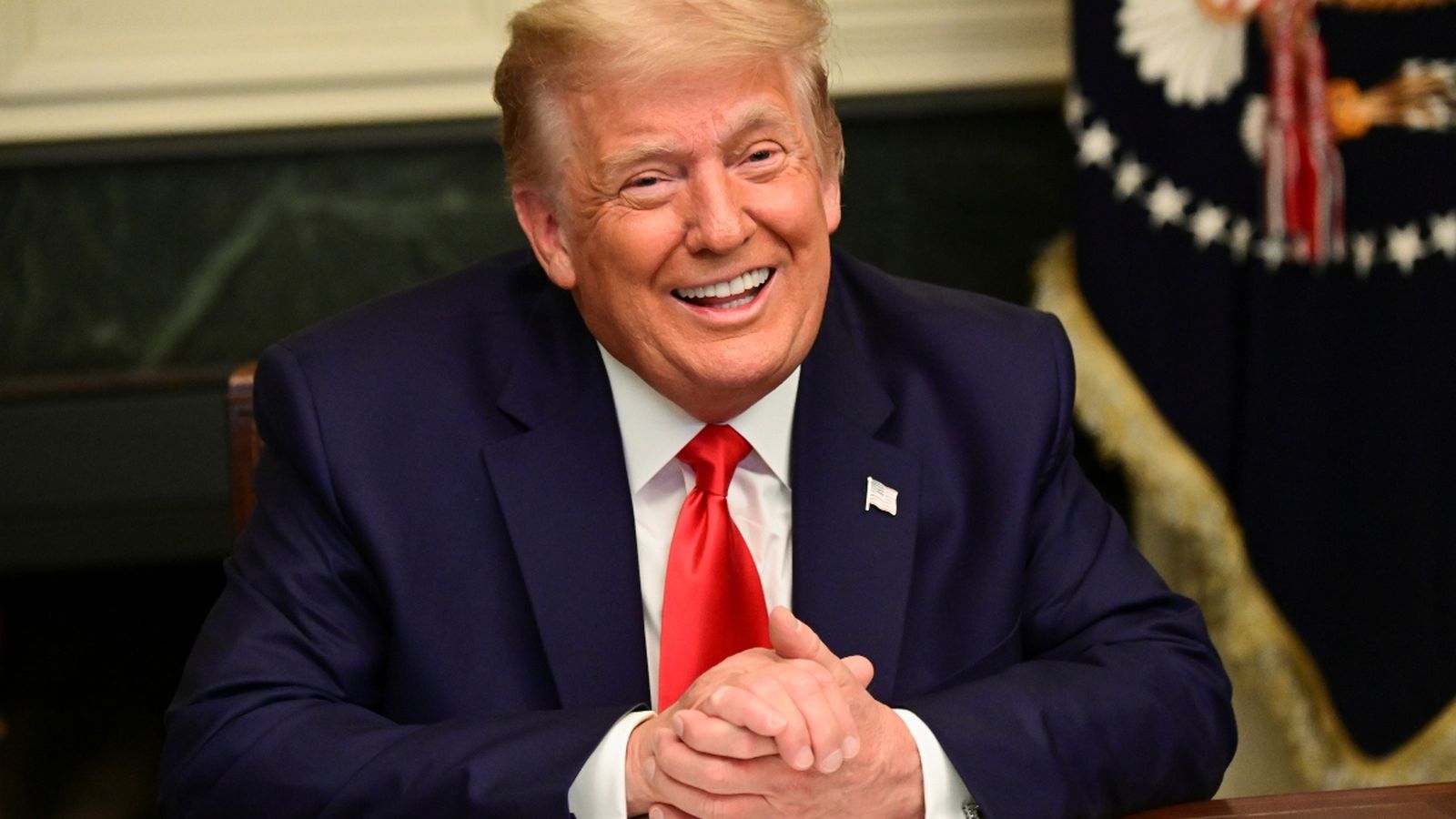 Trump parla a la Casa Blanca, a Washington, amb motiu del Dia d'Acció de Gràcies