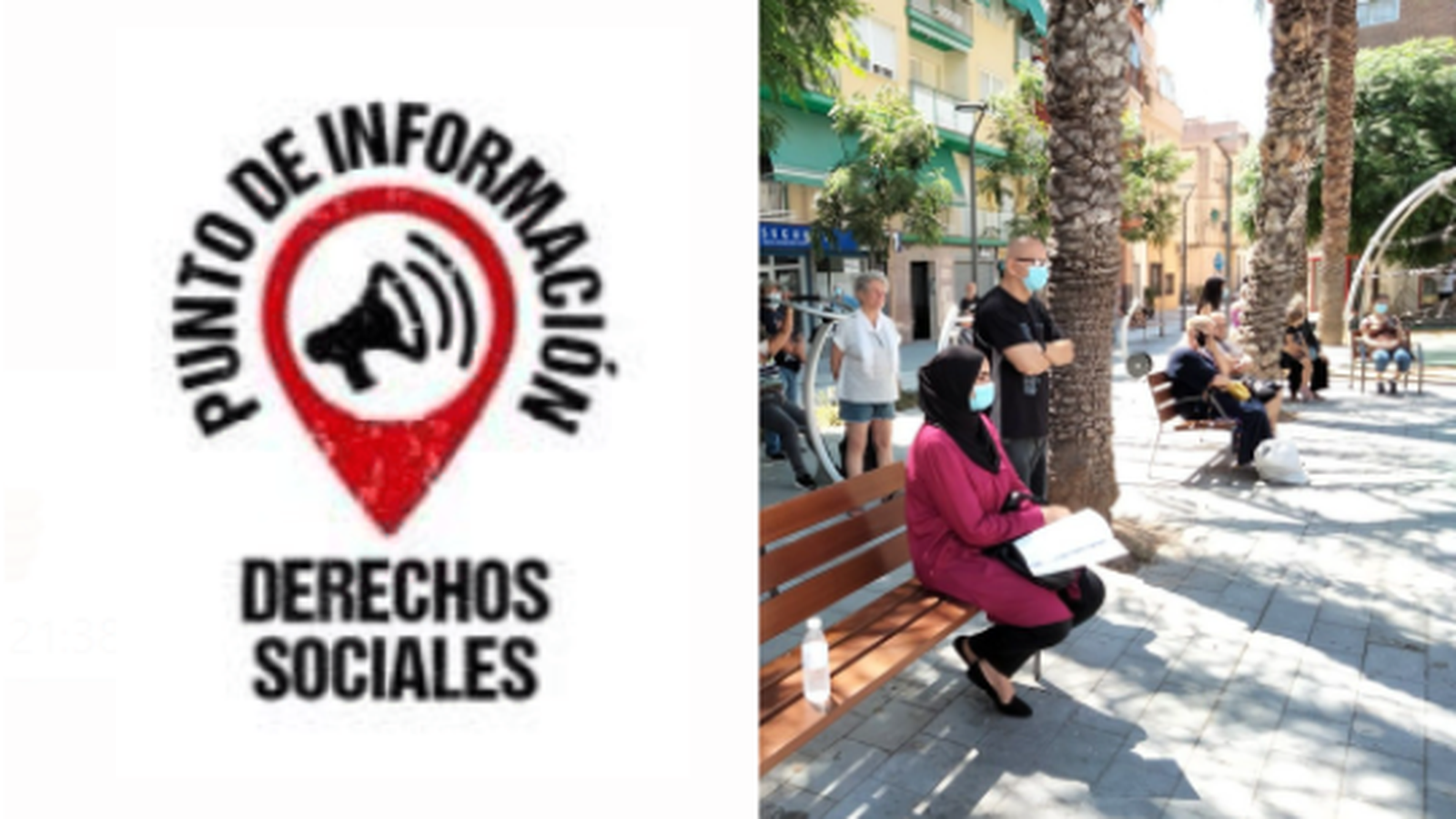 Punt d'informació de Marea Roja a Alacant