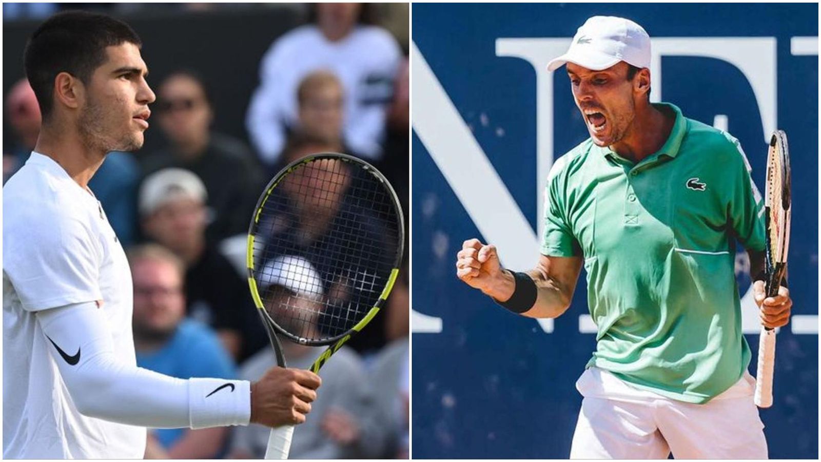 Alcaraz i Bautista, en dues imatges d'arxiu