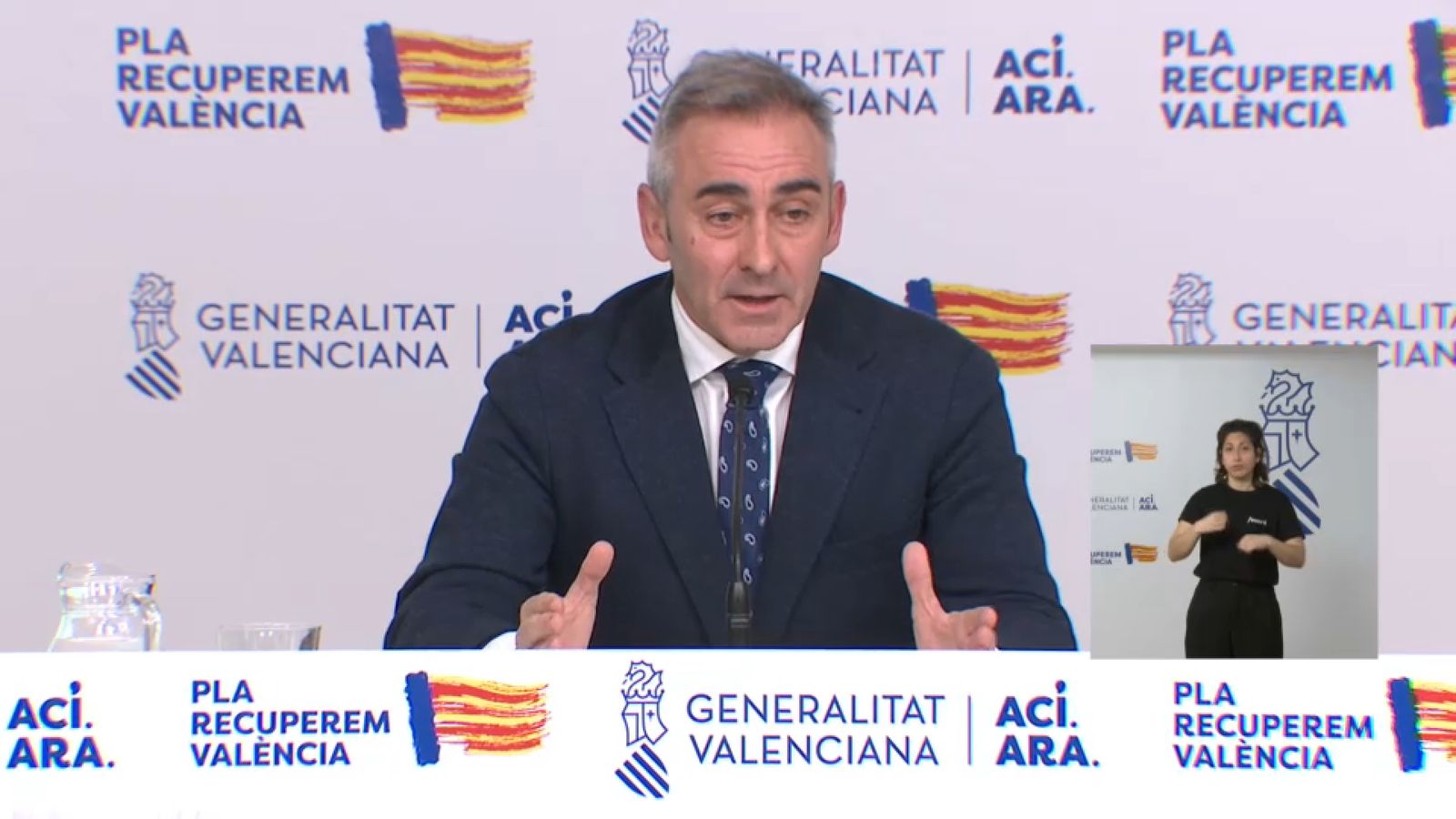 Miguel Barrachina, en la roda de premsa del ple del Consell