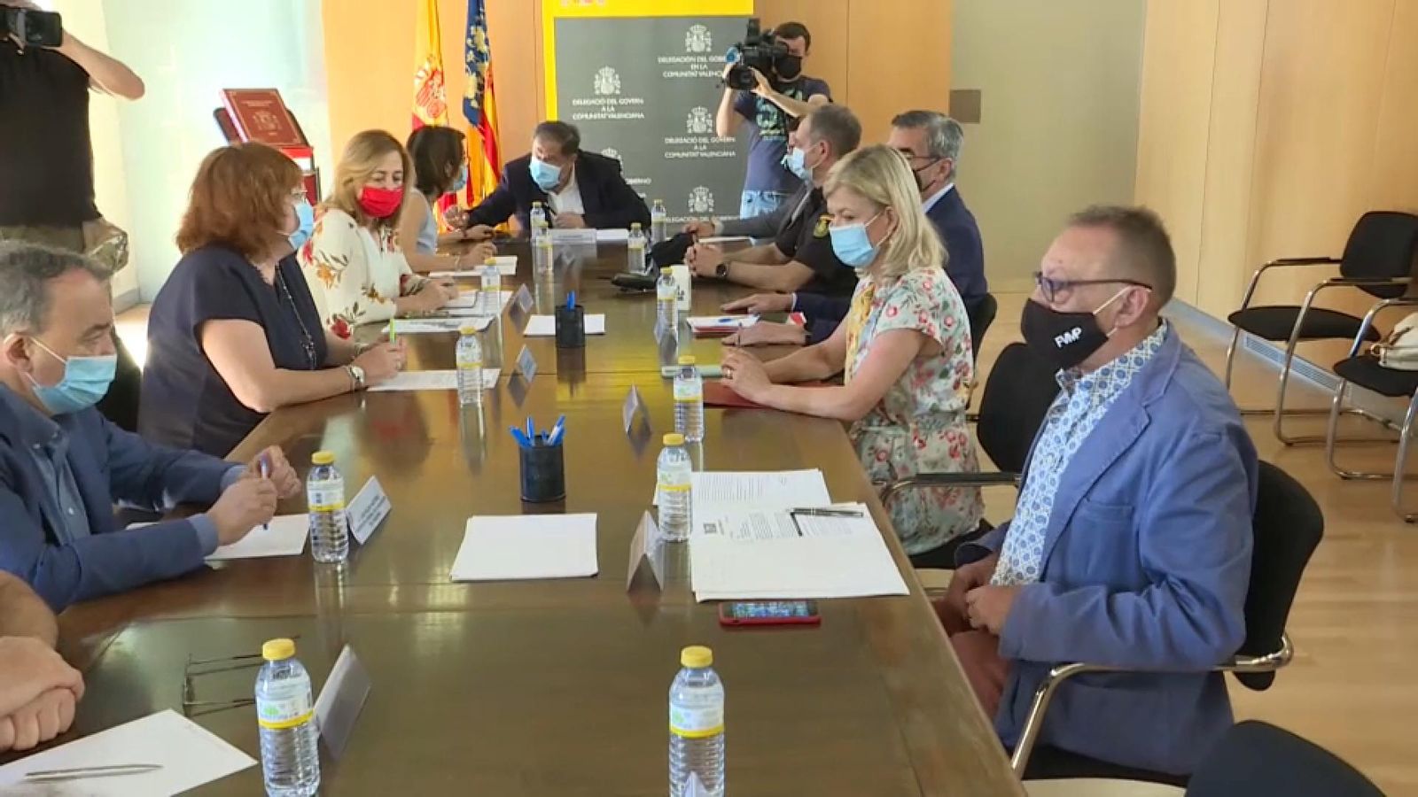 Imatge de la reunió en què s'ha organitzat el dispositiu de seguretat autonòmic per a la Nit de Sant Joan