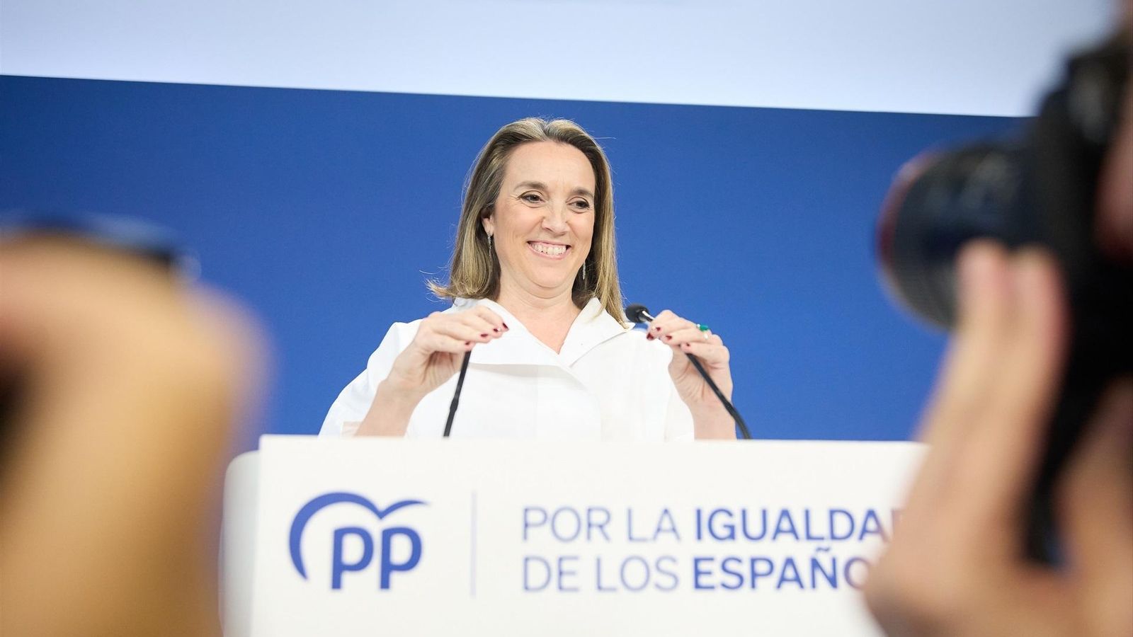 Cuca Gamarra, aquest diumenge en Génova, la seu nacional del PP
