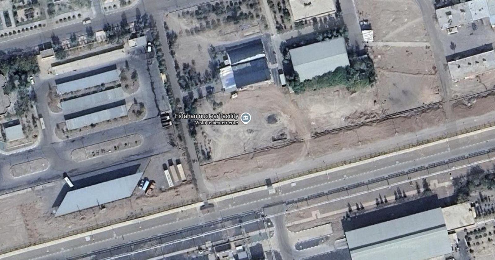 La instal·lació nuclear iraní d'Esfahan, en una imatge de satel·lit abans dels atacs dels EUA