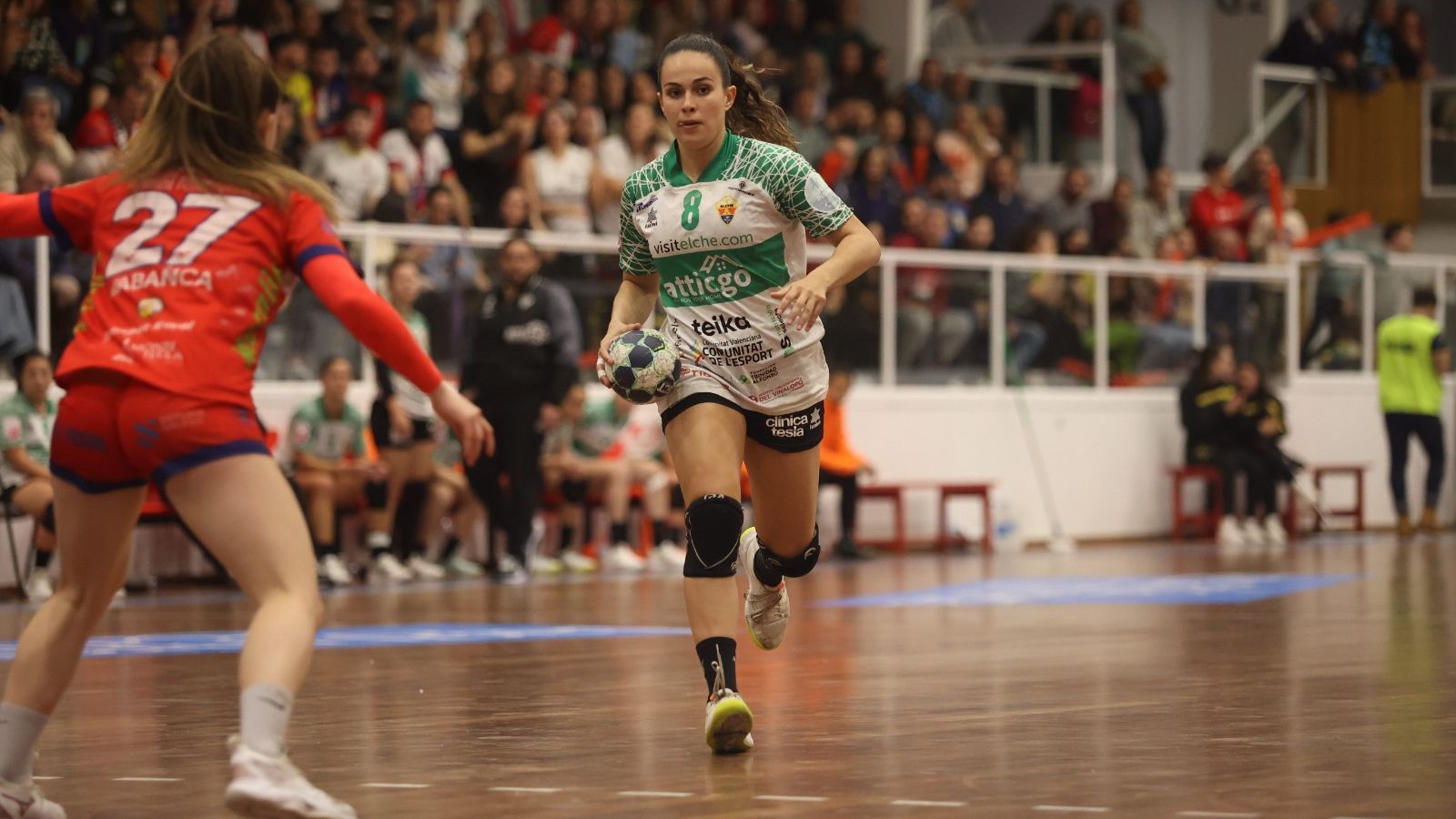 Patricia Méndez, en una acció del partit