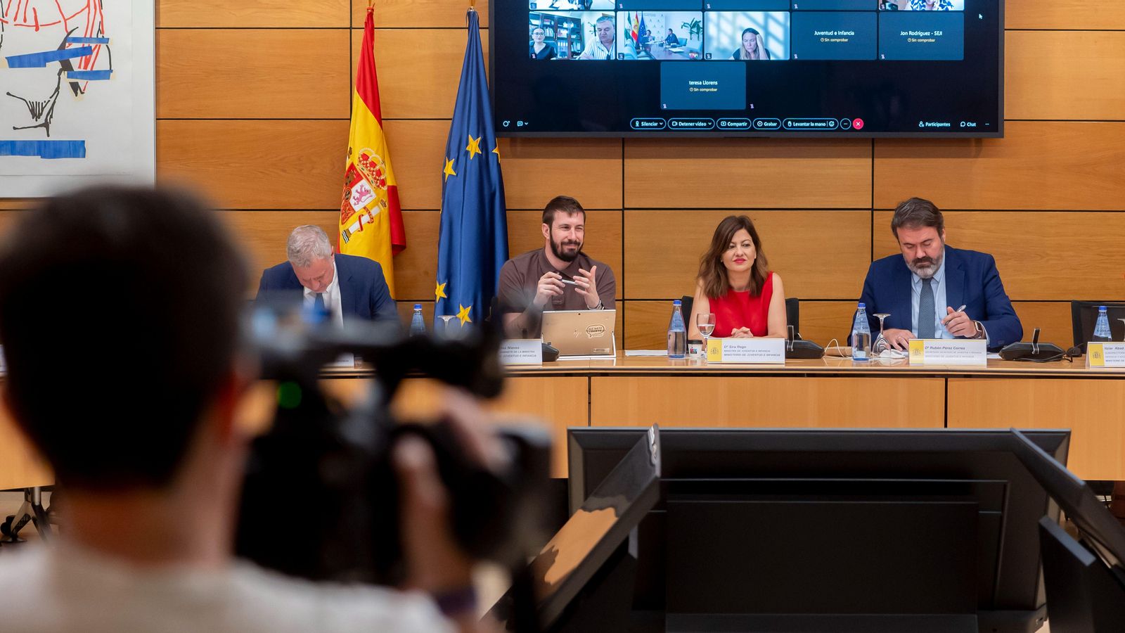 La ministra d'Infància i Adolescència, Sira Riego, presidint la conferència sectoral d'Infància i Adolescència