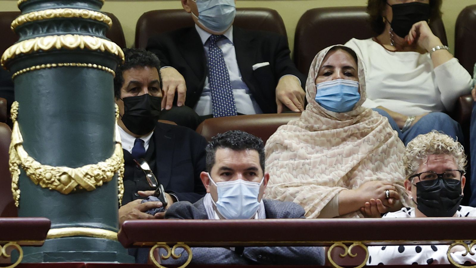 El delegat del Front Polisario per a Espanya, Abdulah Arabi, assisteix a la sessió de control al govern en el Congrés