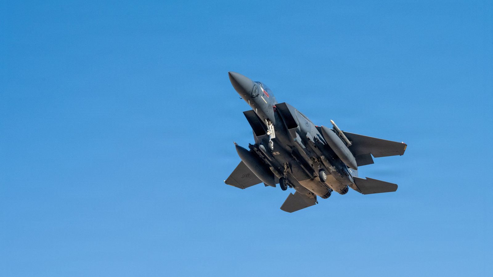 Imatge d'arxiu d'un avió F-15E