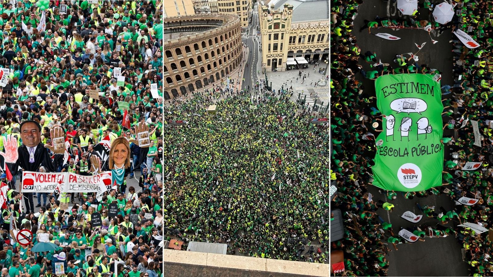 Manifestació multitudinària per l'Escola Pública