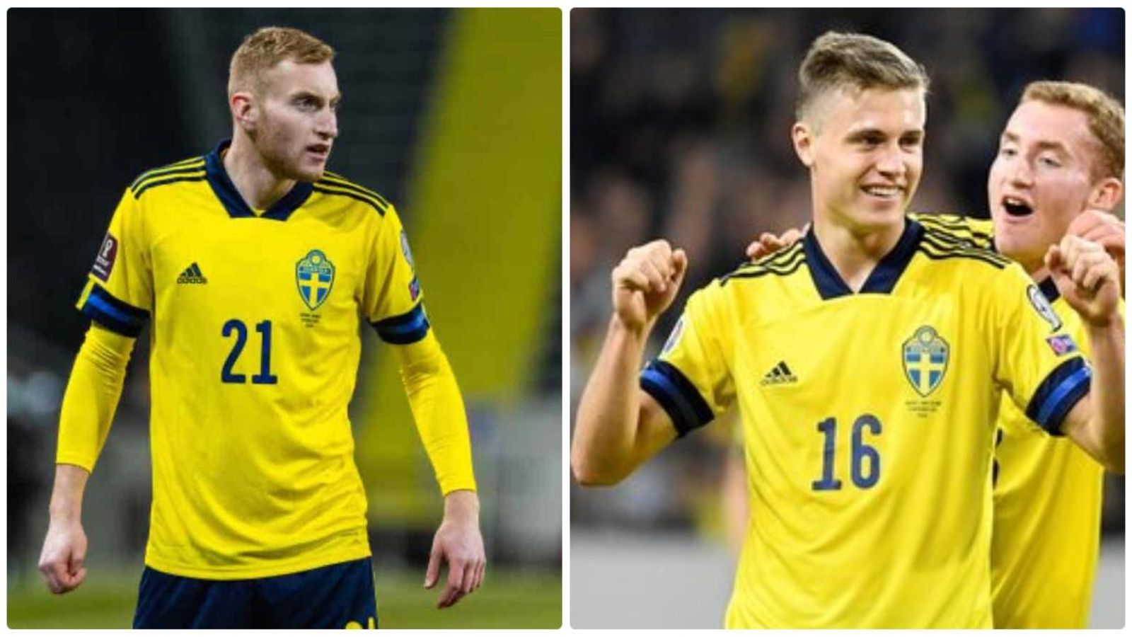 Els jugadors de la selecció de Suècia Kulusevski i Svanberg
