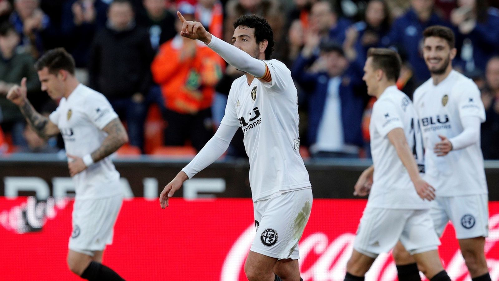 Parejo celebra el primer gol del València (EFE)