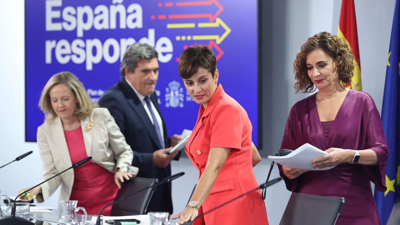 Imatge de la roda de premsa posterior al Consell de Ministres d'aquest dimarts