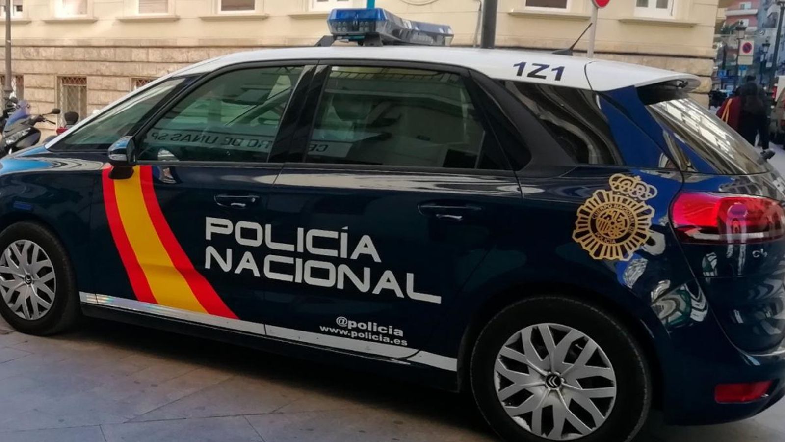 Un dels vehicles de la Policia Nacional