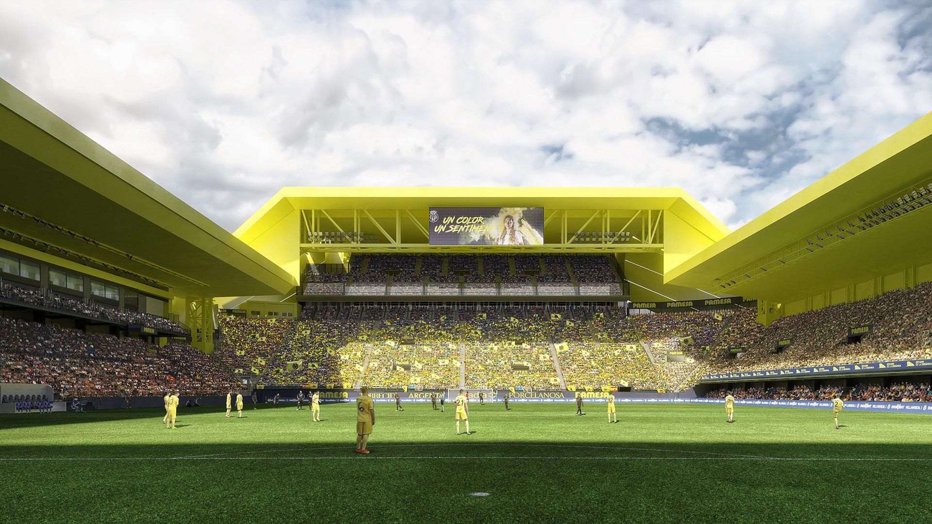Imatge de l'última remodelació de l'estadi de la Ceràmica