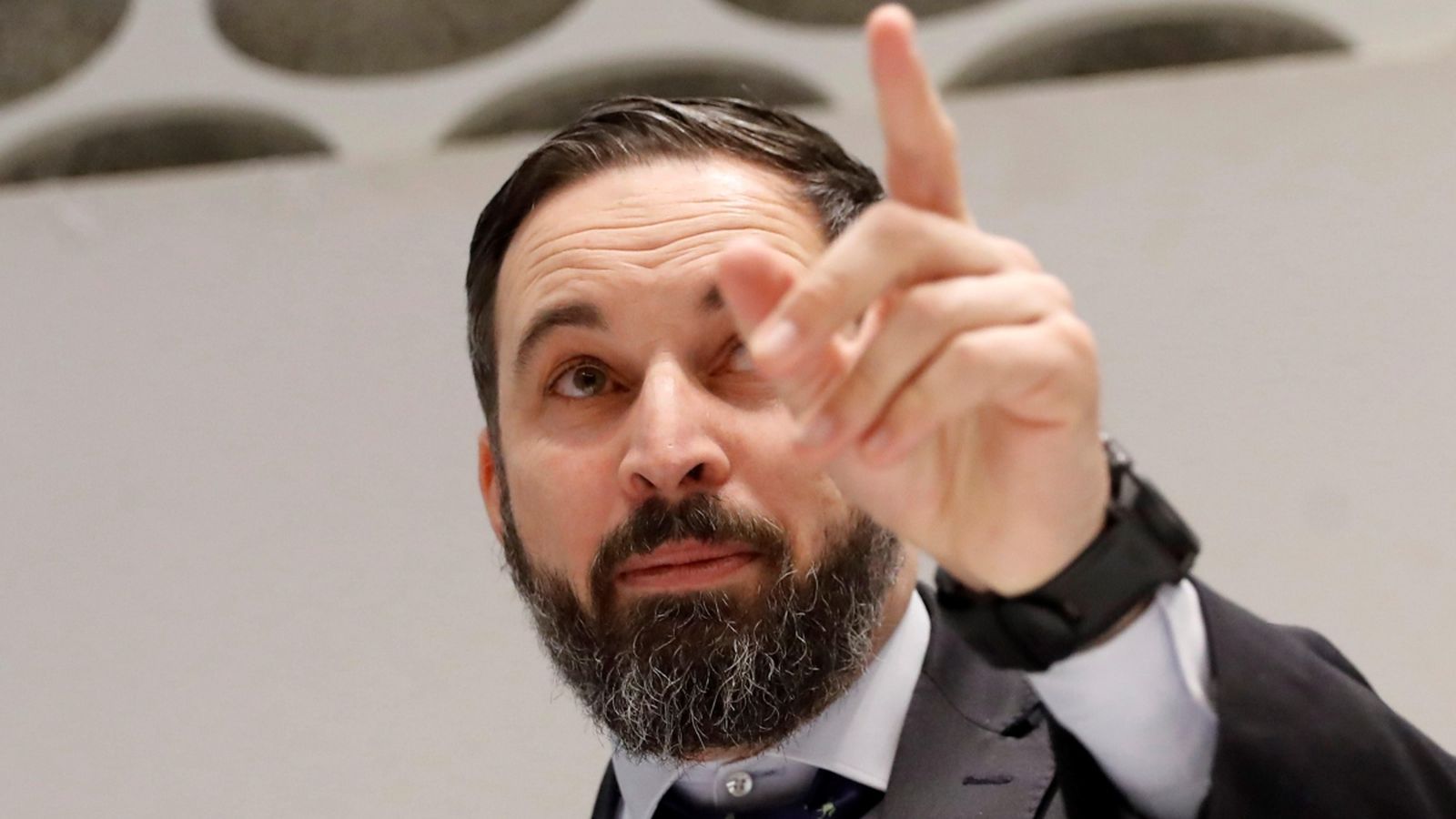 Abascal durant la seua intervenció en el desdejuni col·loqui organitzat pel Club Siglo XXI