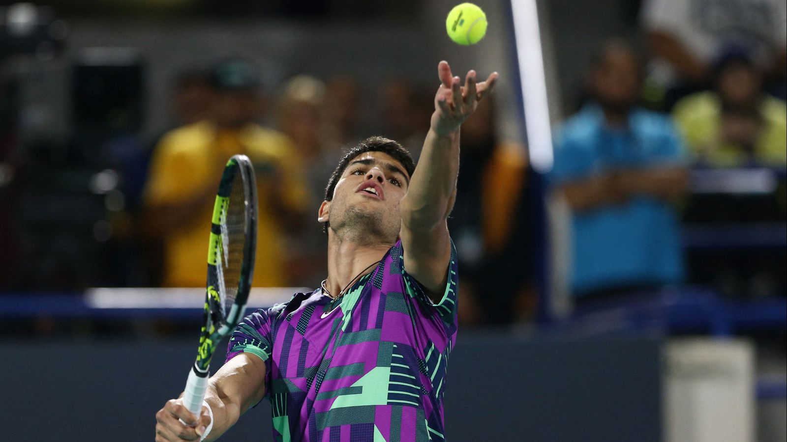 Carlos Alcaraz, durant un partit