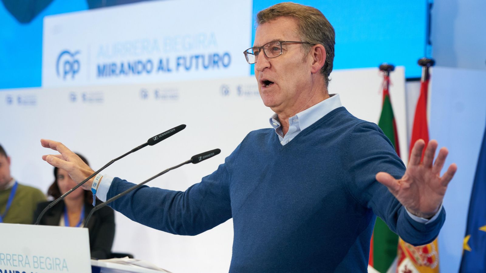 Alberto Núñez Feijóo, aquest dissabte en el XVI congrés del PP basc celebrat a Vitòria