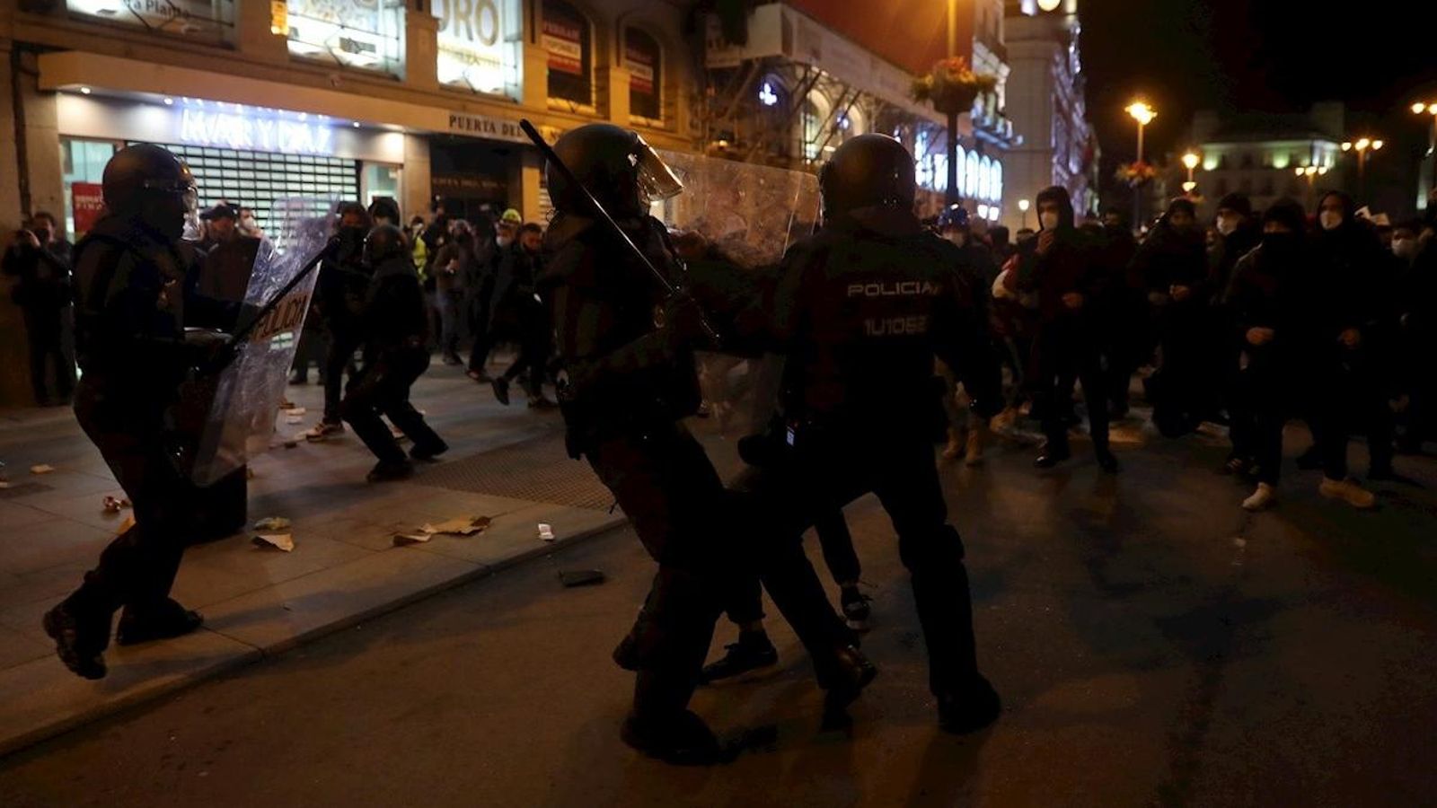 Imatge d'arxiu de les càrregues durant la manifestació del dijous en suport de Pablo Hasél a València